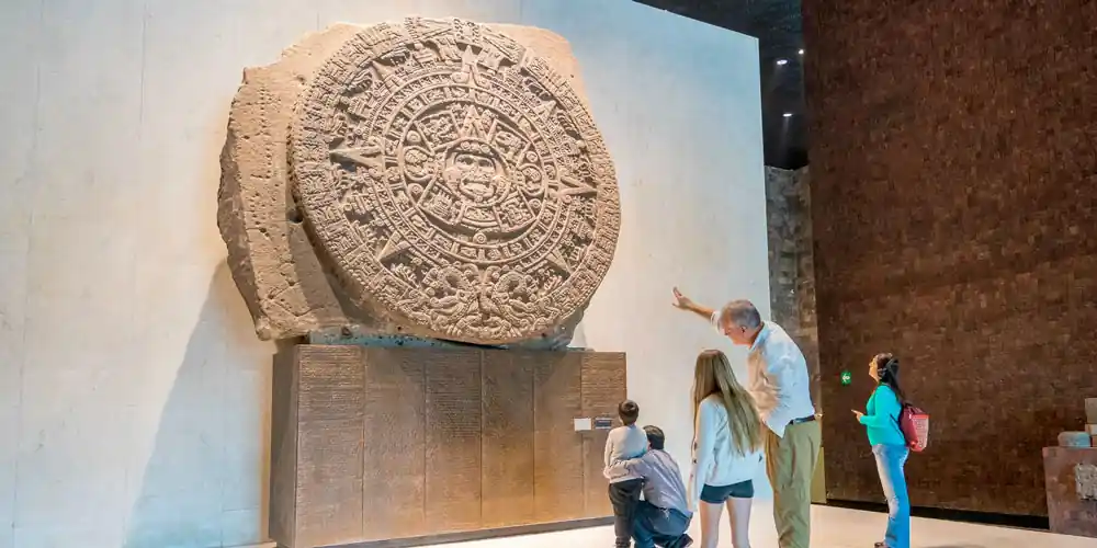 Aztec Sun Stone at the National Museum of Anthropology in Mexico City
