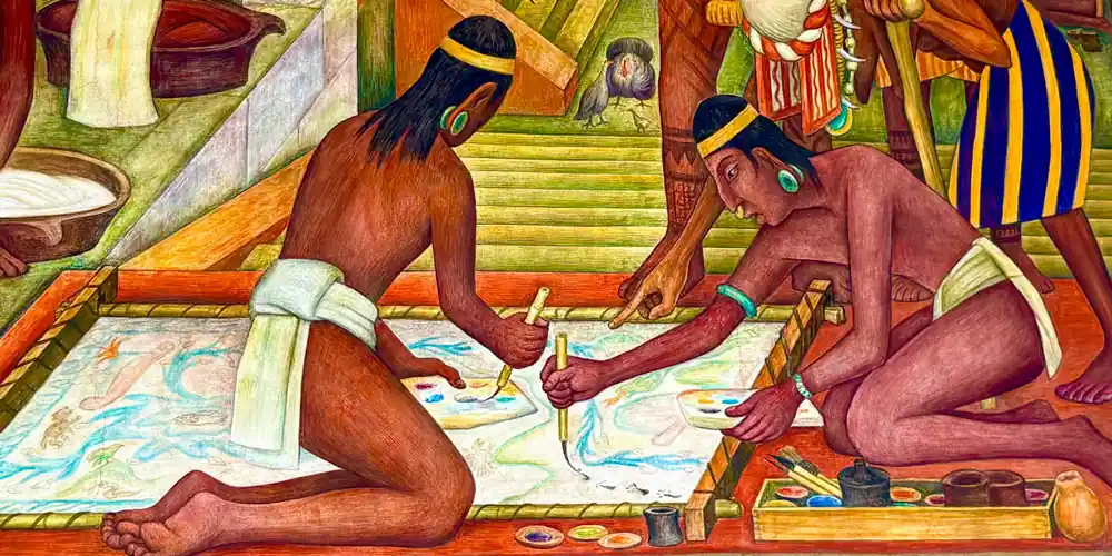 Mural at the National Museum of Anthropology in Mexico City