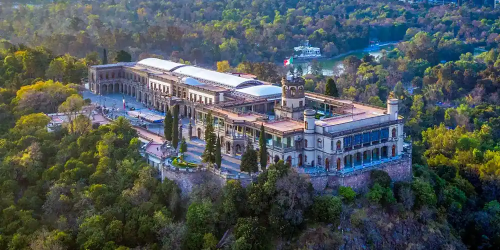 Chapultepec Castle above Chapultepec Park in Mexico City